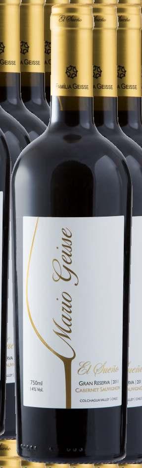 CAVE GEISSE Chile GRAN RESERVA CABERNET SAUVIGNON 1813686094001001-750ml De cor rubi intenso, no nariz destacam-se aromas de frutas vermelhas, compota e especiarias, apresentando um leve toque de