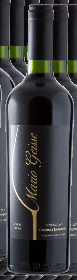 RESERVA CABERNET SAUVIGNON 1813686094001001-750ml Chile Cor vermelho-rubi intenso com aromas de frutas vermelhas, com leve toque tostado.