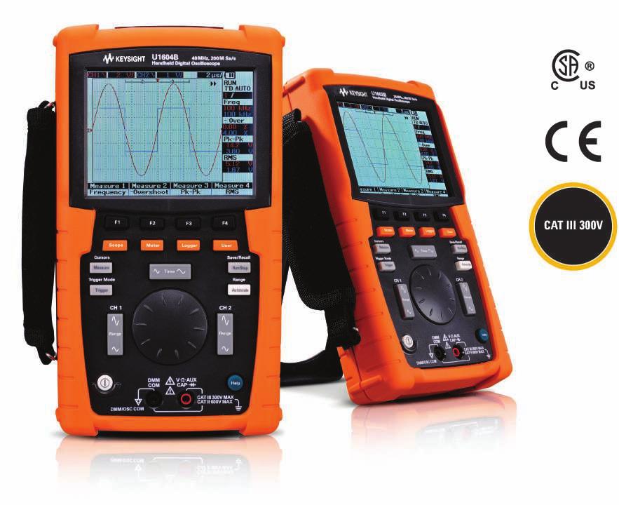 17 Keysight Ferramentas de Mão Para Testes Eletrônicos, Elétricos e de Processos Industriais - Brochura Osciloscópios digitais (continuação) Nº do modelo U1602B U1604B U1610A U1620A Gerais Tela