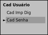 9. Se a coleta for bem sucedida, a tela abaixo será exibida, clique em OK para concluir o cadastro. 10.Caso deseje cadastrar outro usuário clique em OK na próxima tela, caso contrário clique em ESC.