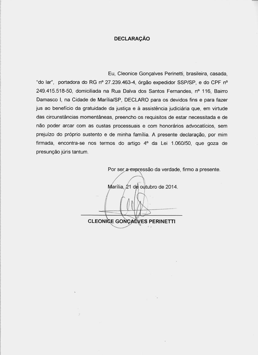 fls. 5 Este documento é cópia do original, assinado digitalmente por PATRICIA DOS SANTOS e Tribunal de Justica Sao Paulo, protocolado em 10/11/2014 às 13:48, sob o número