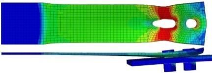 (b) EC-2F-A-L35-E55 (c) EC-2F-A-L35-E70 (a) EC-2F-A-L35-E22 (VS+VL) (VS+VL) Figura 63 Estudo de casos com dois furos,