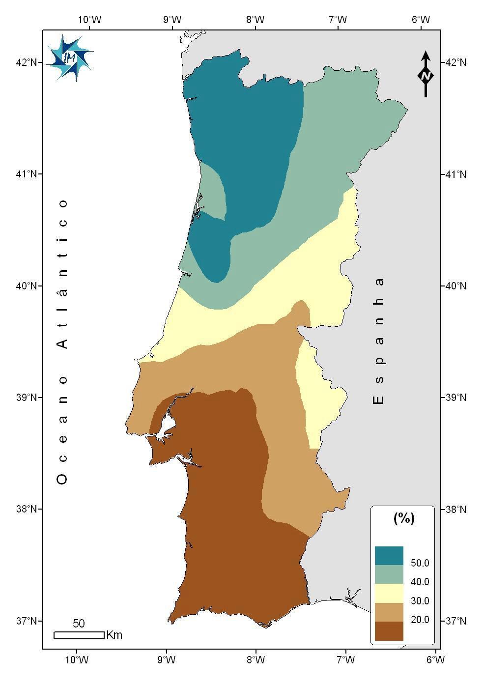 6. Teor de água no solo A Figura 13 representa os valores em percentagem de água no solo 3 em relação à capacidade de água utilizável pelas plantas, em 30 de Junho de 2007; os valores variavam entre