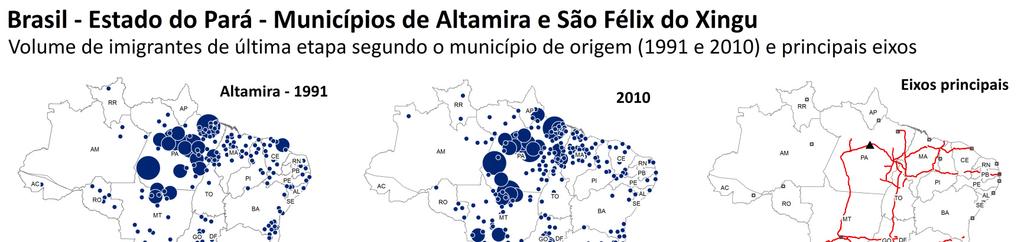 Apêndice 5 Residentes em Altamira e São Félix do Xingu em 1991 e 2010,