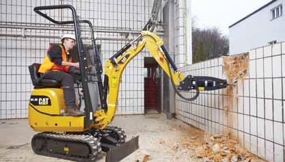 Desempenho e durabilidade Desempenho potente, estrutura robusta, já com acessórios de trabalho Motor e sistema hidráulico potentes O motor de