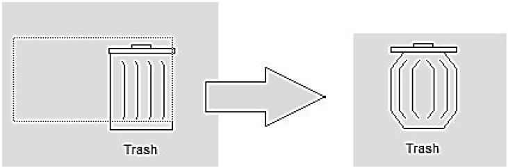 (11) (o qual será descrito adiante) para o ícone Trash é excluído (Figura D.11)... Figura D.11: Lixeira. 10.