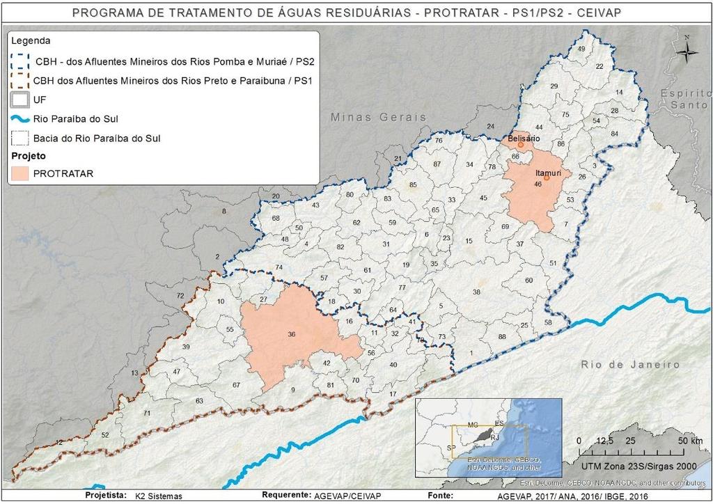 Componente 2. Recuperação da Qualidade Ambiental Subcomponente 2.1 Redução de Cargas Poluidoras Programa 2.1.1 Coleta e Tratamento de Esgotos Domésticos Identificação no PPA - Preto Paraibuna Componente 2.