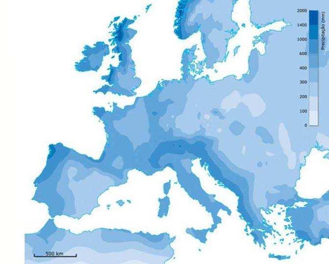 CHUVA NA EUROPA A chuva na Europa na região mediterrânica é extremamente favorável para