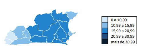 Figura 5.5: Frequência das interrupções na Região Leste Fluminense. [42] Tabela 5.