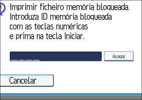 4. Alterar/ Confirmar Informações de Comunicação 2. Prima [Alterar TX/Info]. 4 3. Prima [Impr memória bloq].