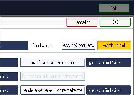 Introduza um nome de remetente e, em seguida, prima [OK].