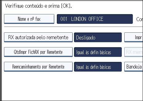 Prima [AcordoCompleto] ou [Acordo parcial]. 7 8. Seleccione o item que pretende programar.