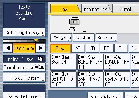 Definições de Digitalização 2. Prima [ ] ou [ ] para ajustar a densidade. O indicador desloca-se. 1 Densid.