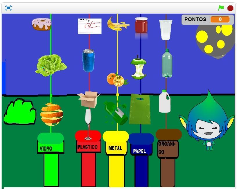 Figura 2 Recicle! Vamos ajudar o PLANETA! :) Maratona Fonte: https://scratch.mit.