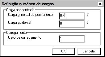 Cargas definidas em um caso de carregamento maior que 1, aparecerão com prefixo do tipo "An/", onde n é o número do carregamento.