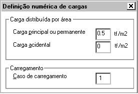 Supondo uma carga de 5tf: Após definir a carga e o caso de carregamento, clique no ponto onde será lançada a carga concentrada.