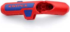 escasca Fios universal KNIPEX EroStrip <Inovador, pea eronómica em forma de pistola para a retirada fácil do isolamento e o corte lonitudinal do revestimento.