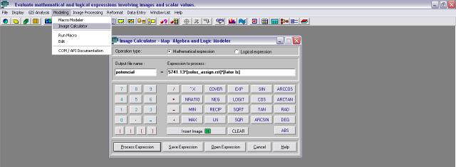 Figura 3 - Utilização do comando Image Calculator.