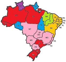 143 Afim de facilitar e melhorar nossa análise, foi produzido a Figura 10.4.9, qual compara os dois mapas do País, sob a perspectiva da análise de conglomerados. Figura 10.4.9 Comparação: A Nova cor do Brasil (com e sem DF) Observa-se que no caso do estado do Acre, Amazonas e Para não houve mudança.