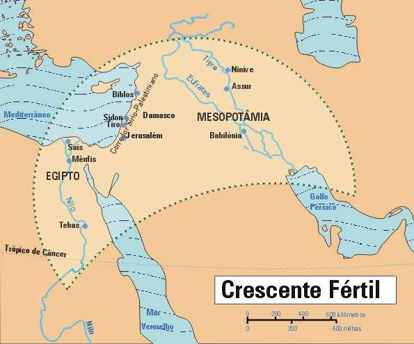 Crescente fértil é o nome dado a uma região do Oriente Médio onde surgiram as primeiras civilizações da História.