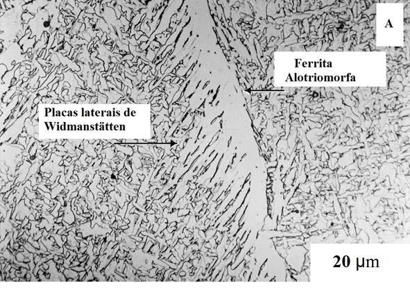51 Figura 21: Micrografia placas laterais de Widmanstätten secundárias em aço Fe/C/Mn Fonte: Totten (2007).