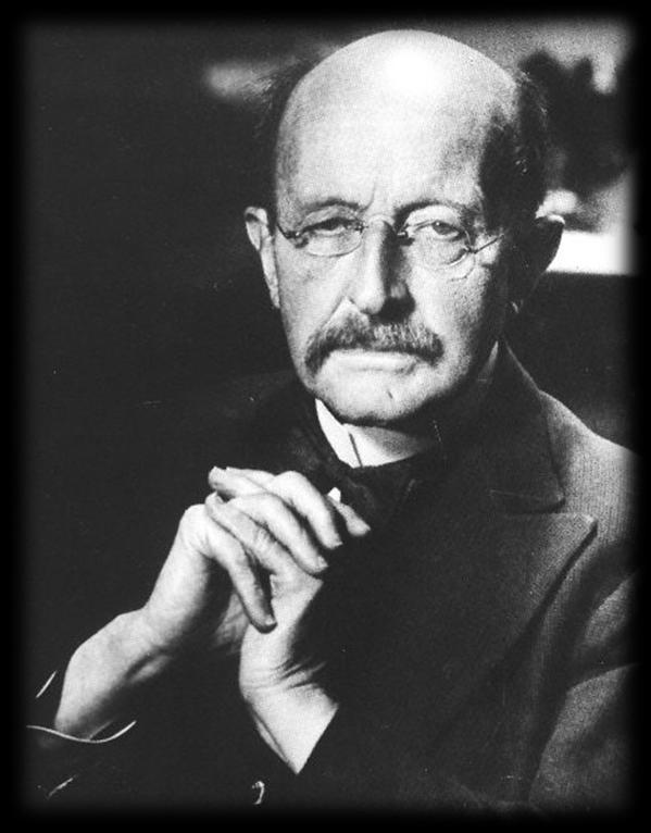 14/12/1900: Início da Física Moderna - Quantização da Energia Max Planck (1858-1947) - Planck postulou que a matéria só poderia emitir ou absorver energia em pequenas quantidades (pacotes), chamadas