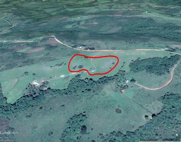 geral do campo dos matacões com uso do Google TM Earth Pro. Acesso em dezembro de 2014. Fonte: o autor.