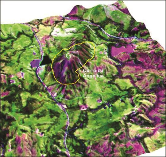 Foto e Imagem Google Composição Colorida e Visão 3D 68 Quadro 3 Geossítio 02 Cerro da Angélica.