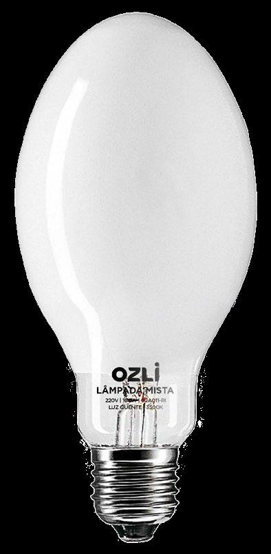 000h HID Mista G2A014-RI 500W 3500K 12500lm 25 lm/w >60 78961841380 178961841387 leitoso (difuso) Ovoide leitoso