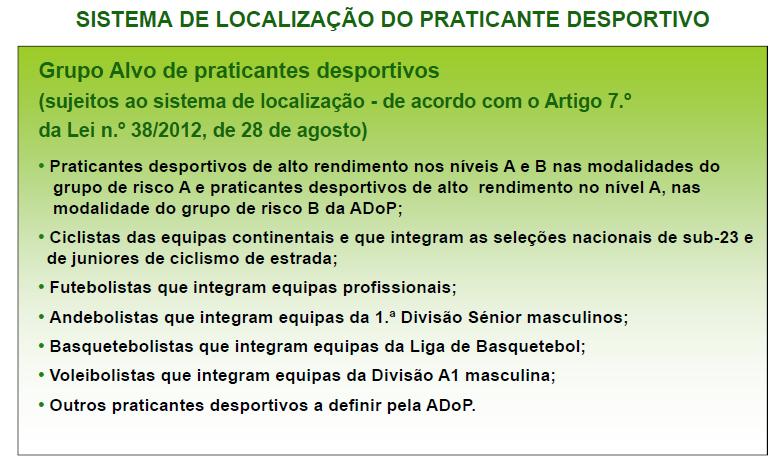 Os praticantes desportivos ou os clubes integrados definem, para cada dia, um período de sessenta minutos, associado a uma localização precisa à sua escolha,