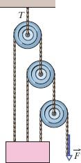 60 Na Fig. 12-69, um pacote de massa m está pendurado em uma corda que, por sua vez, está presa à parede pela corda 1 e ao teto pela corda 2.