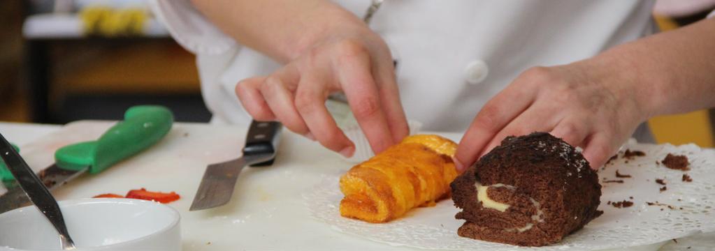 molhos, pratos principais de cozinha e sobremesas.