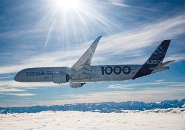 CORREDOR DUPLO Airbus 350-900 / 1000 O Airbus A350 é uma família de aviões comerciais a jacto de fuselagem larga fabricada pela Airbus.