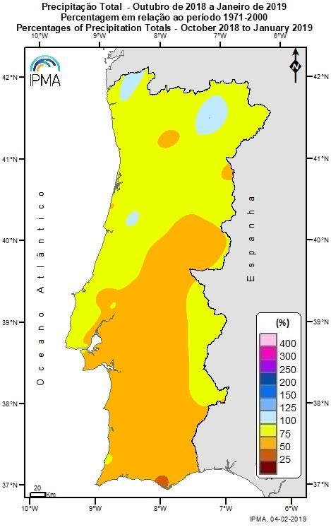 Situação de Seca Meteorológica Na Figura 4 apresenta-se o índice de água no solo