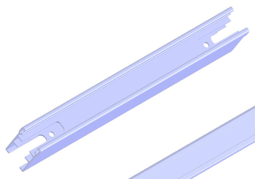 usinagem para passagem nos trilhos, furação para fixação