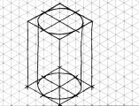 Perspectiva Isométrica Traçando a perspectiva de peças ( cilindro ) 4a fase -