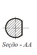 A representação em corte facilita a interpretação de elementos internos ou de elementos não visíveis ao observador.