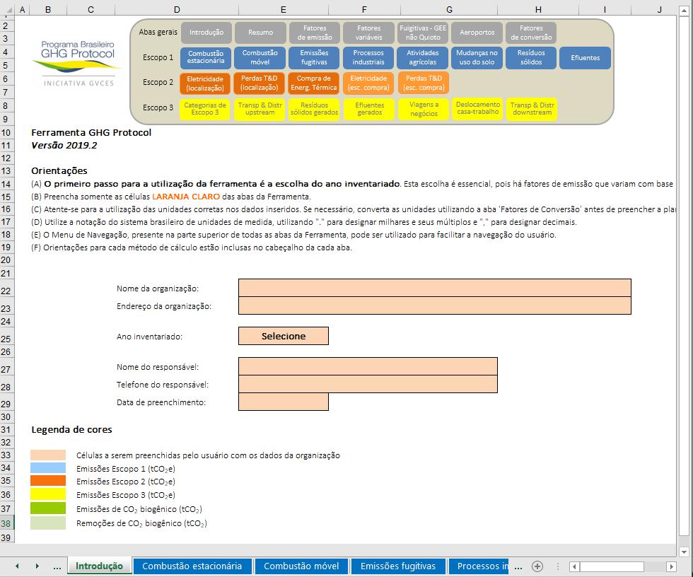 Estrutura das Categorias Para auxiliar o preenchimento da planilha, esse Guia apresenta, de forma padronizada, as seguintes informações de apoio para cada categoria de emissão: Definição: dos