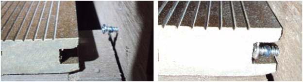. Após a fixação do Parafuso Pequeno na parede, conforme descrito acima, fazer o encaixe da tábua no parafuso, de forma que a tábua fique travada, conforme imagens abaixo: ETAPA R.