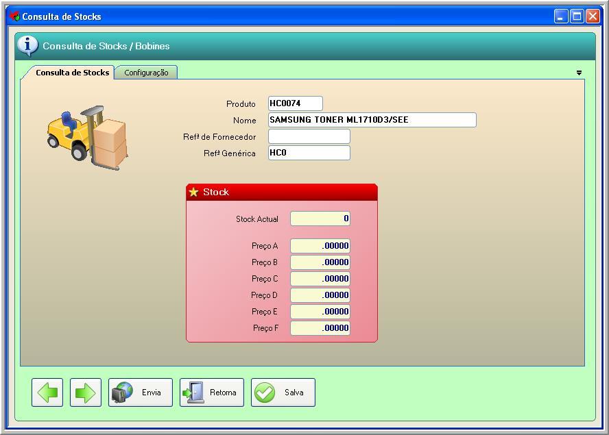 Por exemplo um cliente remoto pode usar o para pedir informação sobre o stock de um determinado produto: Quando o operador faz clique no botão Envia o sistema remoto abre uma ligação FTP ao Servidor