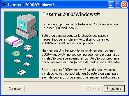 Instalação do Sistema O é normalmente fornecido num CD contendo duas pastas: Versão 7 e Versão 8. A pasta Versão 7 contém um programa de instalação designado L_Ver7.exe.