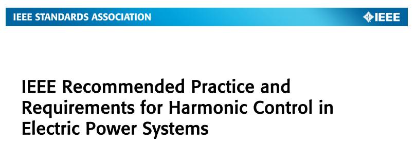 Padrões IEEE A recomendação IEEE que trata de harmônicas é proposta no documento IEEE, 519, 1992, Recommended Pratices and