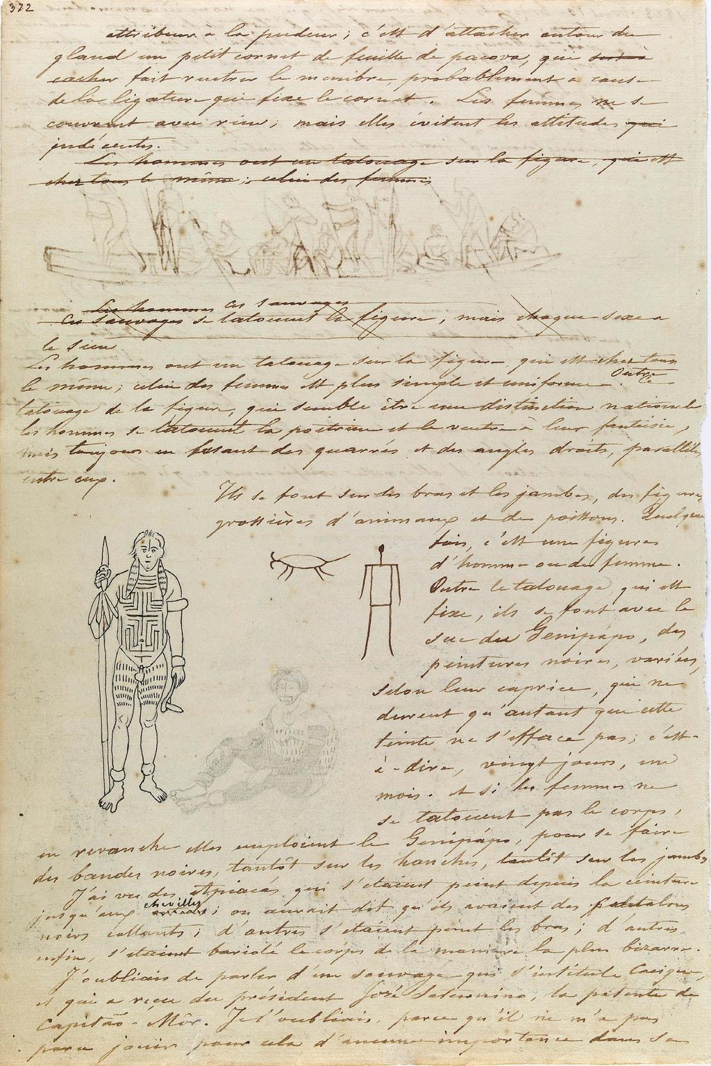 Apiaká no L Ami des Arts HERCULE FLORENCE, 1804-1879 Página 372 do manuscrito L Ami des Arts,