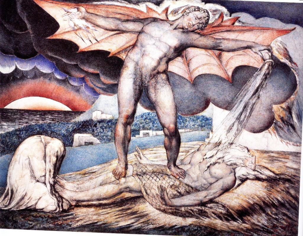 Willian Blake -1827- Satanas castiga a Job por no cumplir