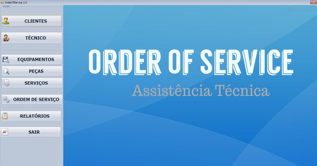 10 1.4. Digitar busca de serviços existentes ou inclui novo serviço. 1.5. Caixa de seleção com técnicos já cadastrados. 1.6. Digitar alguma observação. 1.7. Caixa de seleção de status. 2.