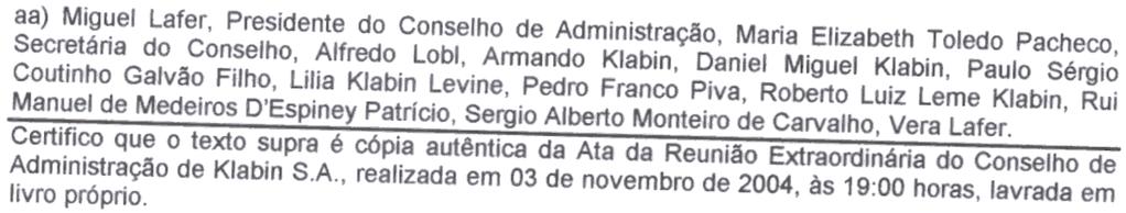 São Paulo, 03 de novembro de 2004 Maria ~