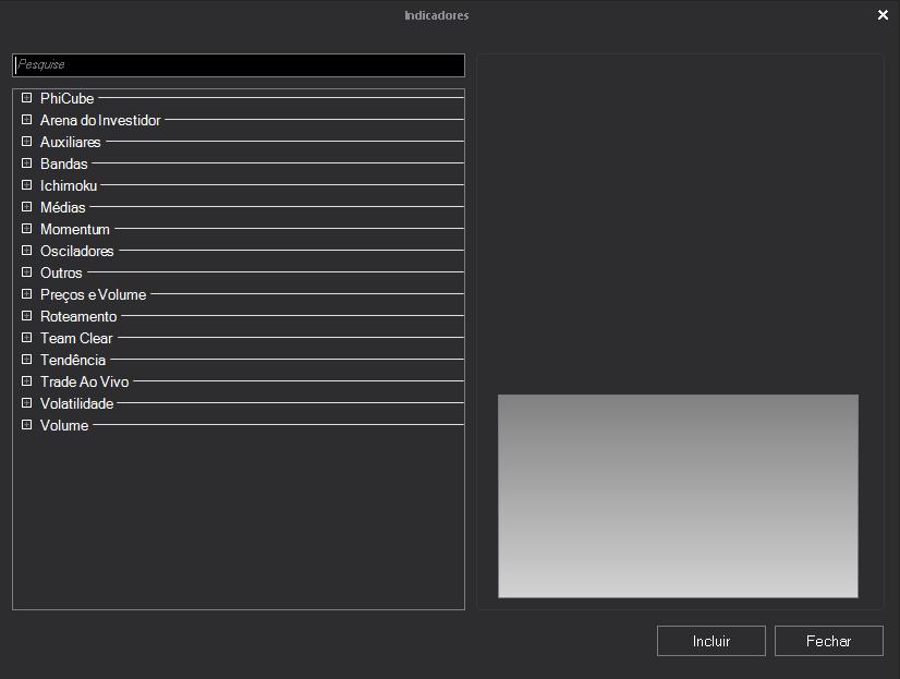 13 Após isso, será aberta uma nova janela, com a listagem completa de indicadores disponíveis na plataforma.