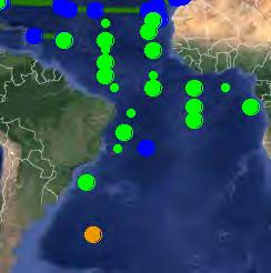 Dados medidos por sensor próximo ao fundo (3650 metros) OceanSITES Tropical & S.