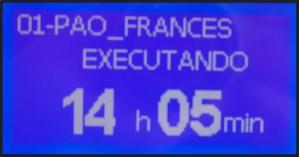 e) Após definir a receita e programar o tempo necessário para início.