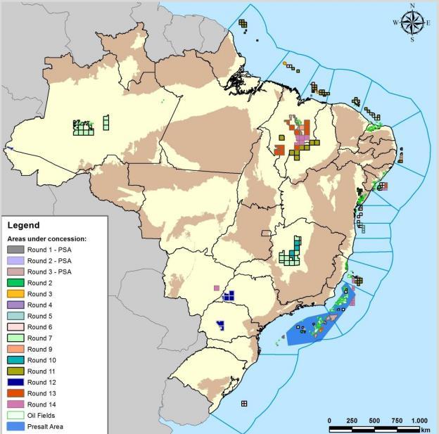 O Brasil possui abundância de reservas e uma indústria com grande potencial de crescimento Reservas atuais e recursos potenciais de O&G no Brasil 2018, Bilhão de boe Estudo do INOG da UERJ* aponta